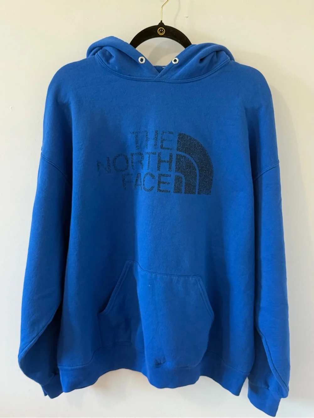 Vintage 90s The North Face blue Pullover hoodie Made in the USA Size XL